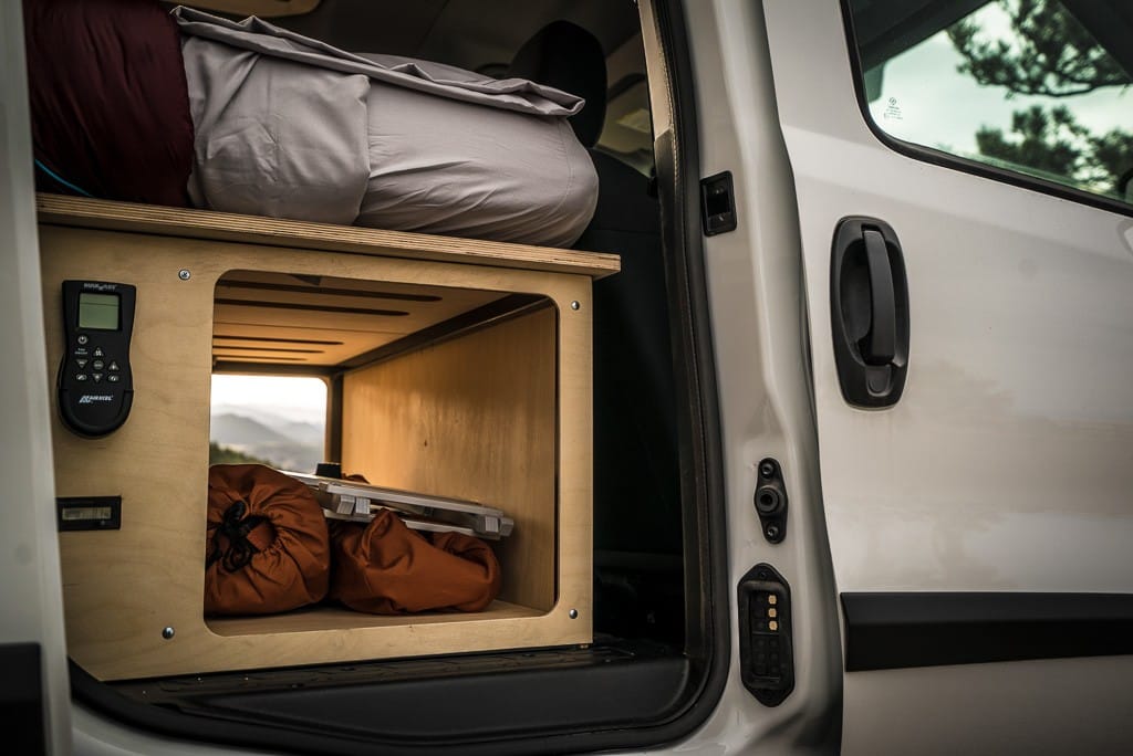 Smalls camping vans for rent storage