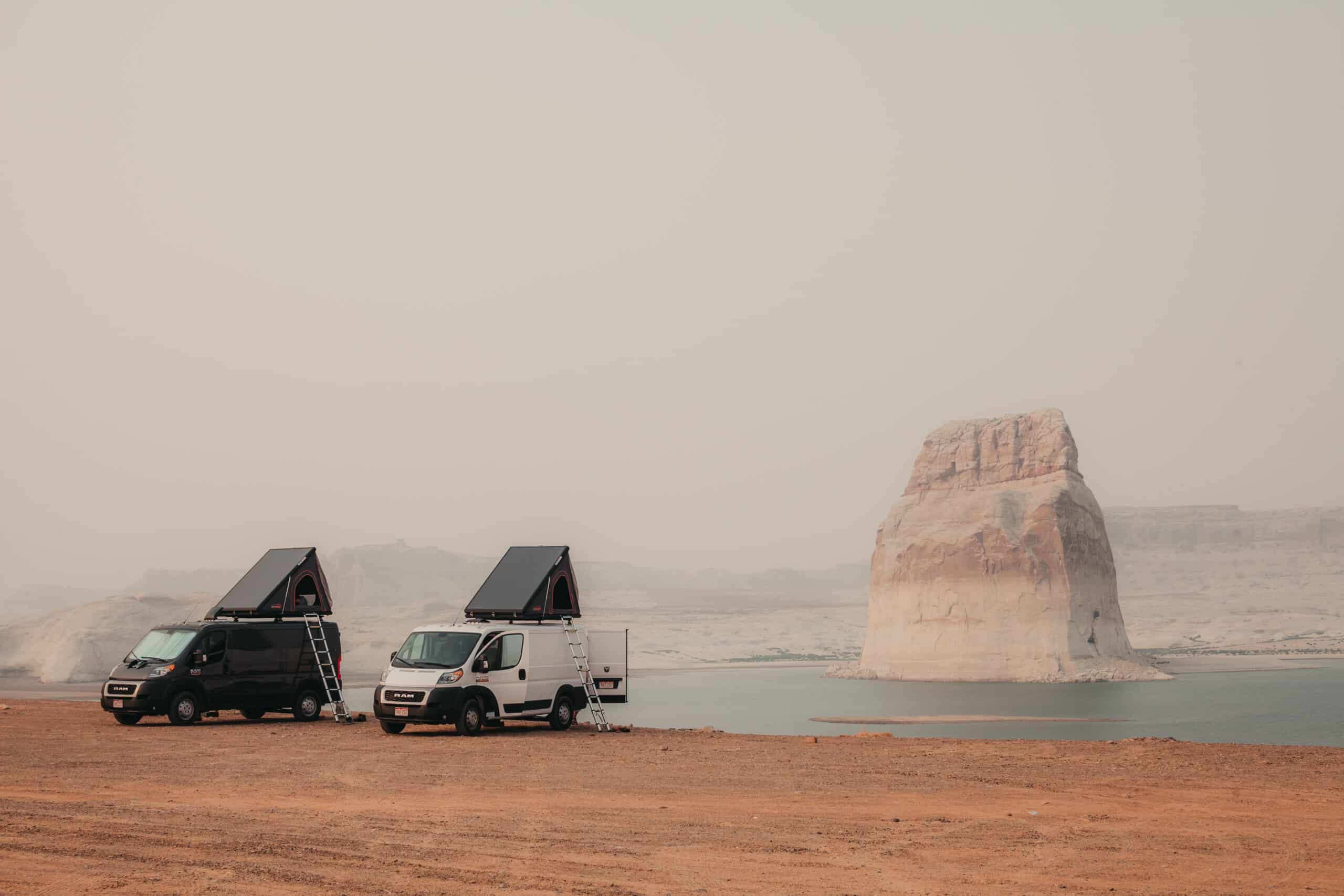 Campervans in Lone Rock Campground